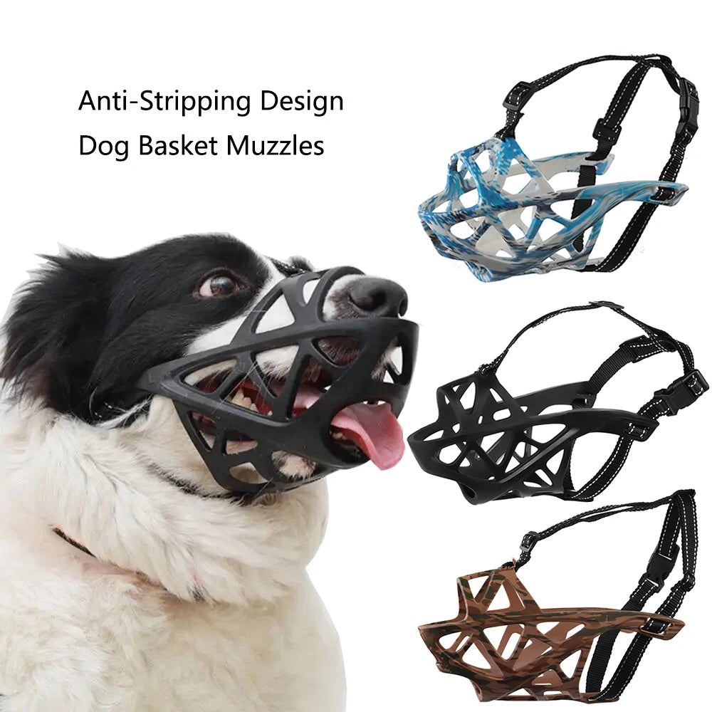 Pet Dog Basket Muzzle – Upgraded Adjustable Breathable Design for All Sizes