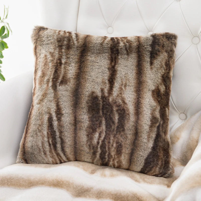 Luxurious Faux Fur Pillow Cushion Case Cover