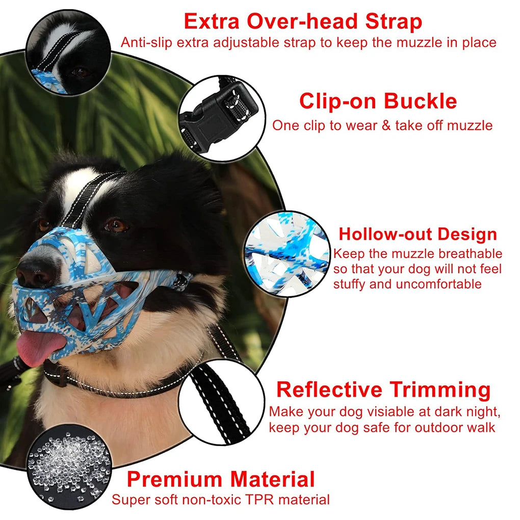 Pet Dog Basket Muzzle – Upgraded Adjustable Breathable Design for All Sizes