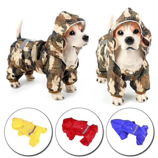 Waterproof Reflective Dog Raincoat with Hood