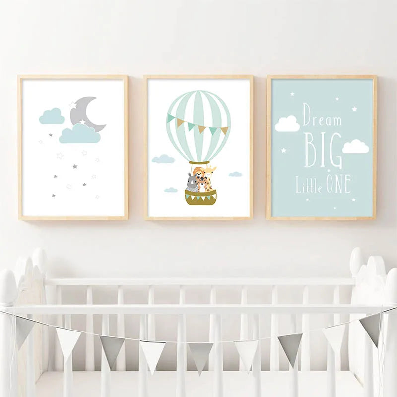 Balloon Moon Nursery Poster – Inspire Little Dreamers