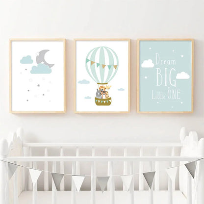 Balloon Moon Nursery Poster – Inspire Little Dreamers