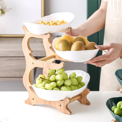 2/3 Tier Fruit & Snack Storage Display Plate – A Stylish, Eco-Friendly Way to Serve and Organize