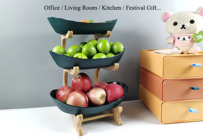 2/3 Tier Fruit & Snack Storage Display Plate – A Stylish, Eco-Friendly Way to Serve and Organize