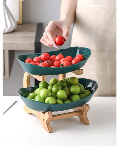 2/3 Tier Fruit & Snack Storage Display Plate – A Stylish, Eco-Friendly Way to Serve and Organize