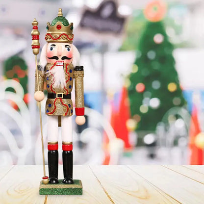 Christmas Nutcracker Soldier Figures Ornaments Handcraft Doll Desktop Xmas Themed Party Decor Gifts for Kids