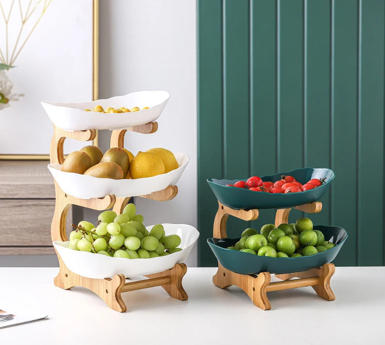 2/3 Tier Fruit & Snack Storage Display Plate – A Stylish, Eco-Friendly Way to Serve and Organize