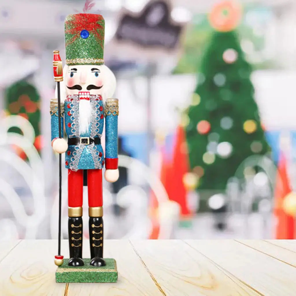 Christmas Nutcracker Soldier Figures Ornaments Handcraft Doll Desktop Xmas Themed Party Decor Gifts for Kids