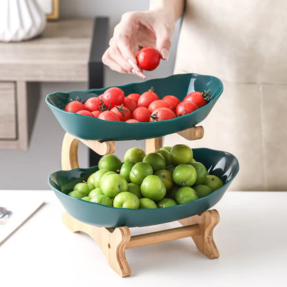 2/3 Tier Fruit & Snack Storage Display Plate – A Stylish, Eco-Friendly Way to Serve and Organize