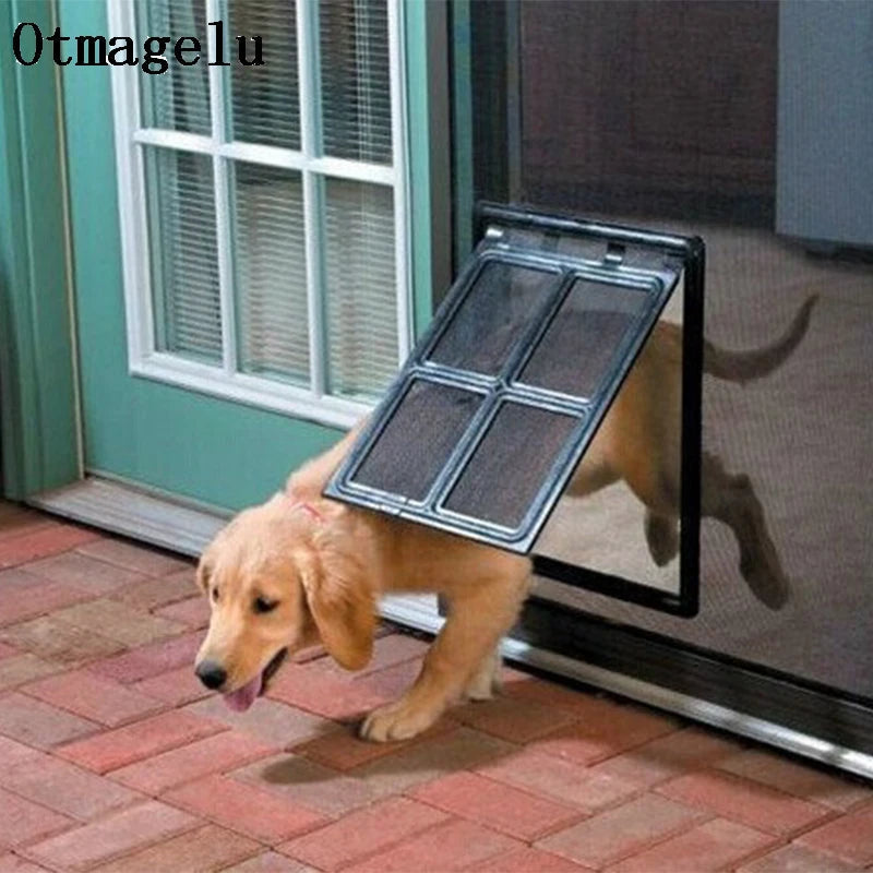 Pet Dog Cat Lockable Screen Door – Magnetic Access for Easy Pet Entry