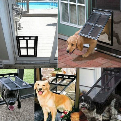 Pet Dog Cat Lockable Screen Door – Magnetic Access for Easy Pet Entry