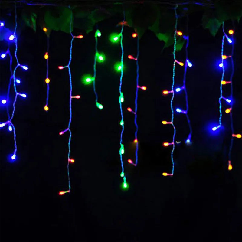 Enchanting White Curtain Christmas Lights – LED String Strip for Parties and Holiday Celebrations