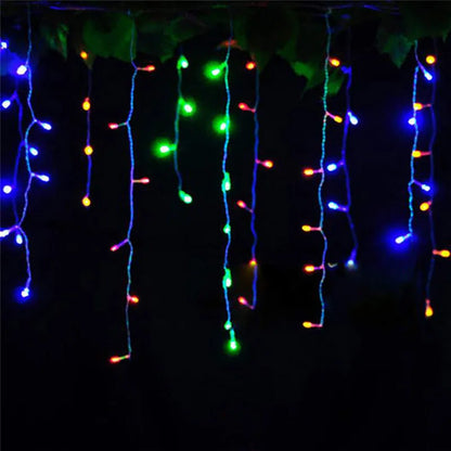 Enchanting White Curtain Christmas Lights – LED String Strip for Parties and Holiday Celebrations