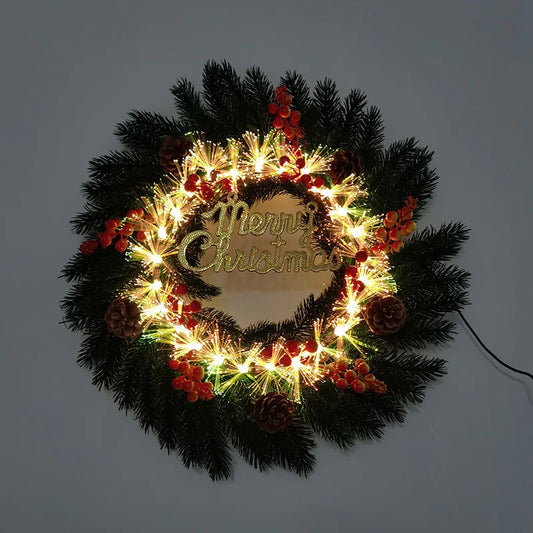 Giant LED Light-Up Christmas Wreath: A Festive Garland for Your Door!