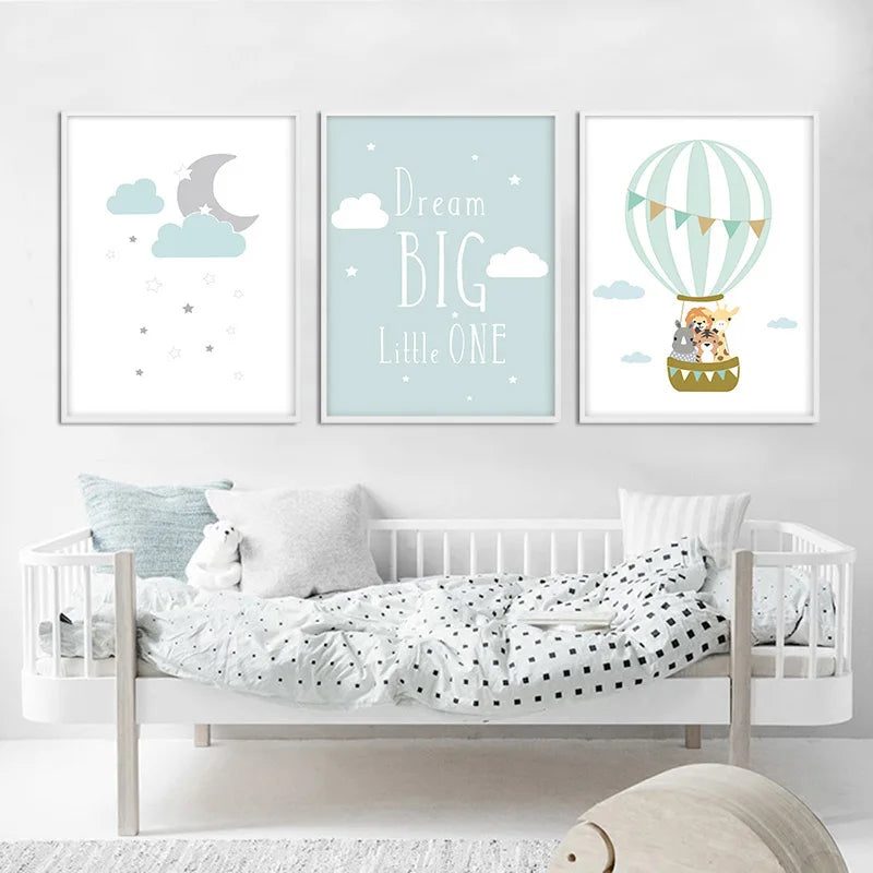 Balloon Moon Nursery Poster – Inspire Little Dreamers