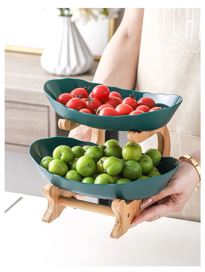 2/3 Tier Fruit & Snack Storage Display Plate – A Stylish, Eco-Friendly Way to Serve and Organize