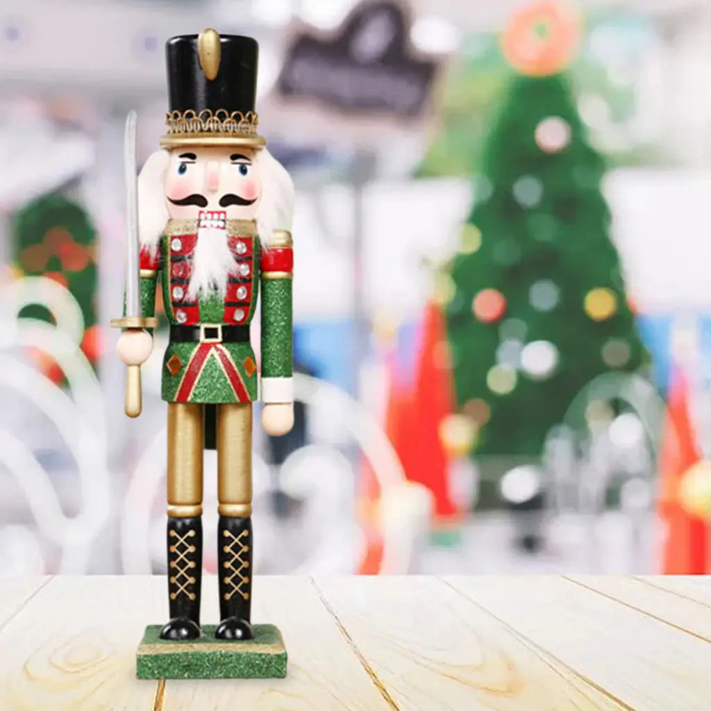 Christmas Nutcracker Soldier Figures Ornaments Handcraft Doll Desktop Xmas Themed Party Decor Gifts for Kids