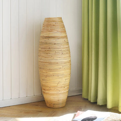 Handcrafted Rattan Floor Vase – A Natural Statement Piece for Your Home