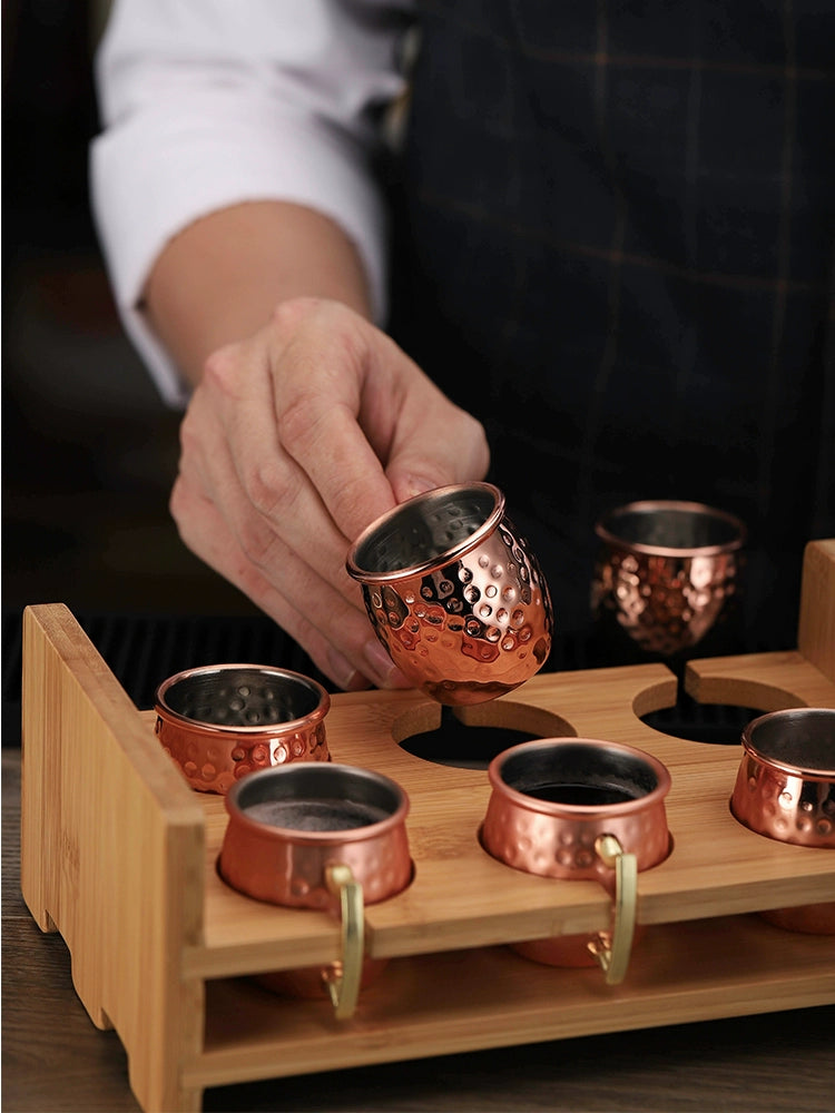 Mini Copper Mule Shot Cup Set – Stylish Small Cups for Creative Cocktails