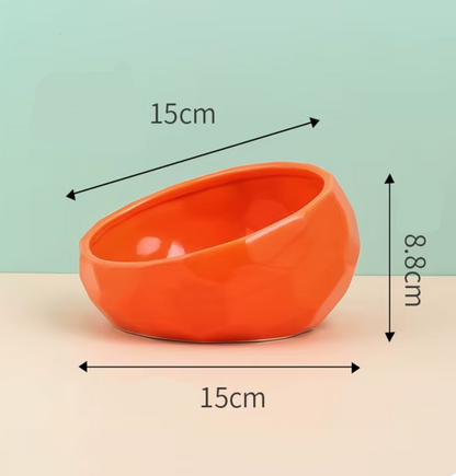 Ceramic Pet Bowl with Bamboo Stand – Stylish and Functional Feeder for Dogs and Cats