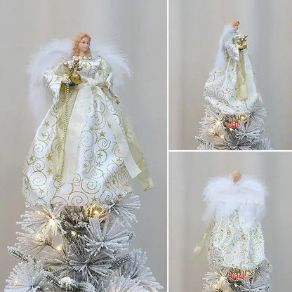 Christmas Angel Dolls Christmas Tree Top Angel Ornaments Xmas Treetop Figurine Navidad New Year Decoration Christmas Gifts