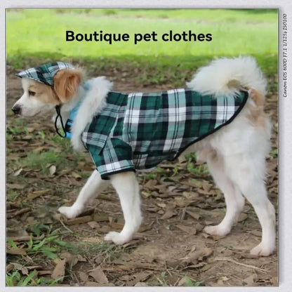 Pet Clothes for Small Dogs and Cats - Plaid Fall and Winter Shirt