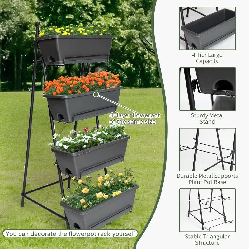 4-Tier Raised Garden Bed – Elevate Your Garden to New Heights