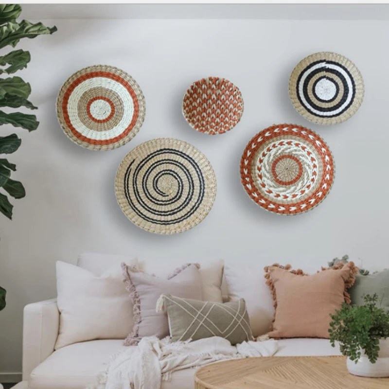 Handwoven Moroccan Wall Hanging Plates