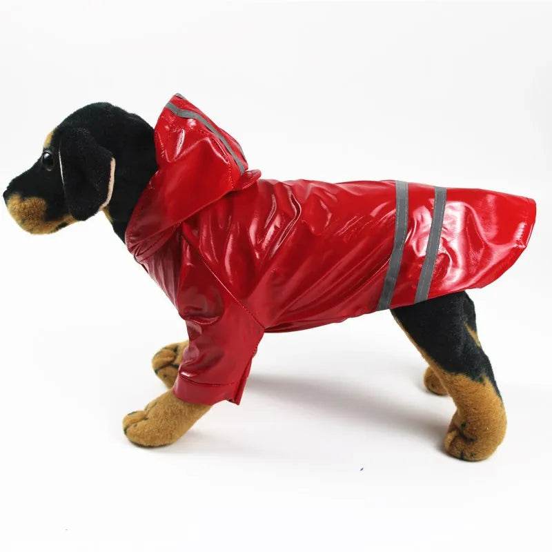 Dog Hooded Raincoat – Waterproof & Reflective Rain Jacket for Puppies