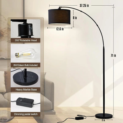 Enhance Your Space with the Dimmable Arc Floor Lamp