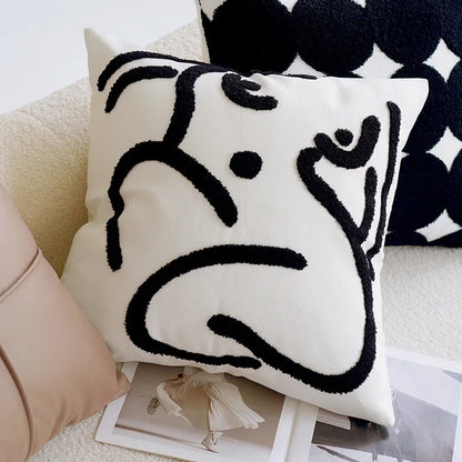 Chic Retro White Knotted Pillow Covers - 9 Unique Styles for a Cozy, Stylish Home