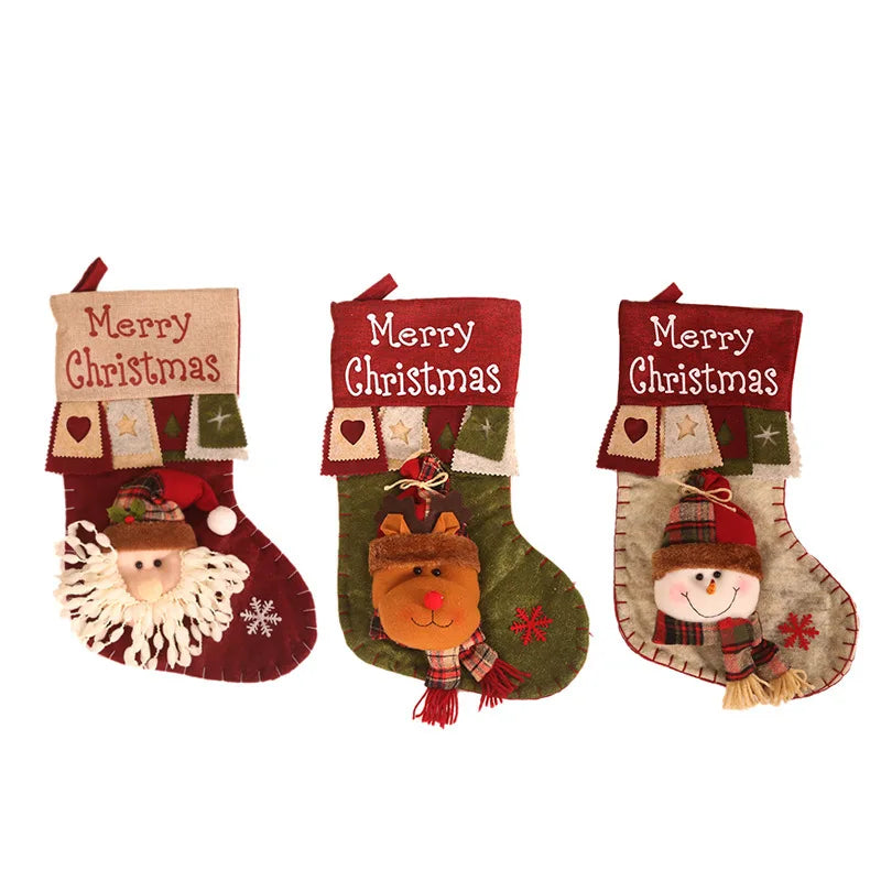 Large Capacity Merry Christmas Hanging Sock