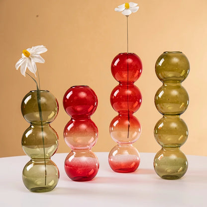 Bubble Glass Flower Vase – A Modern Touch of Elegance for Your Space