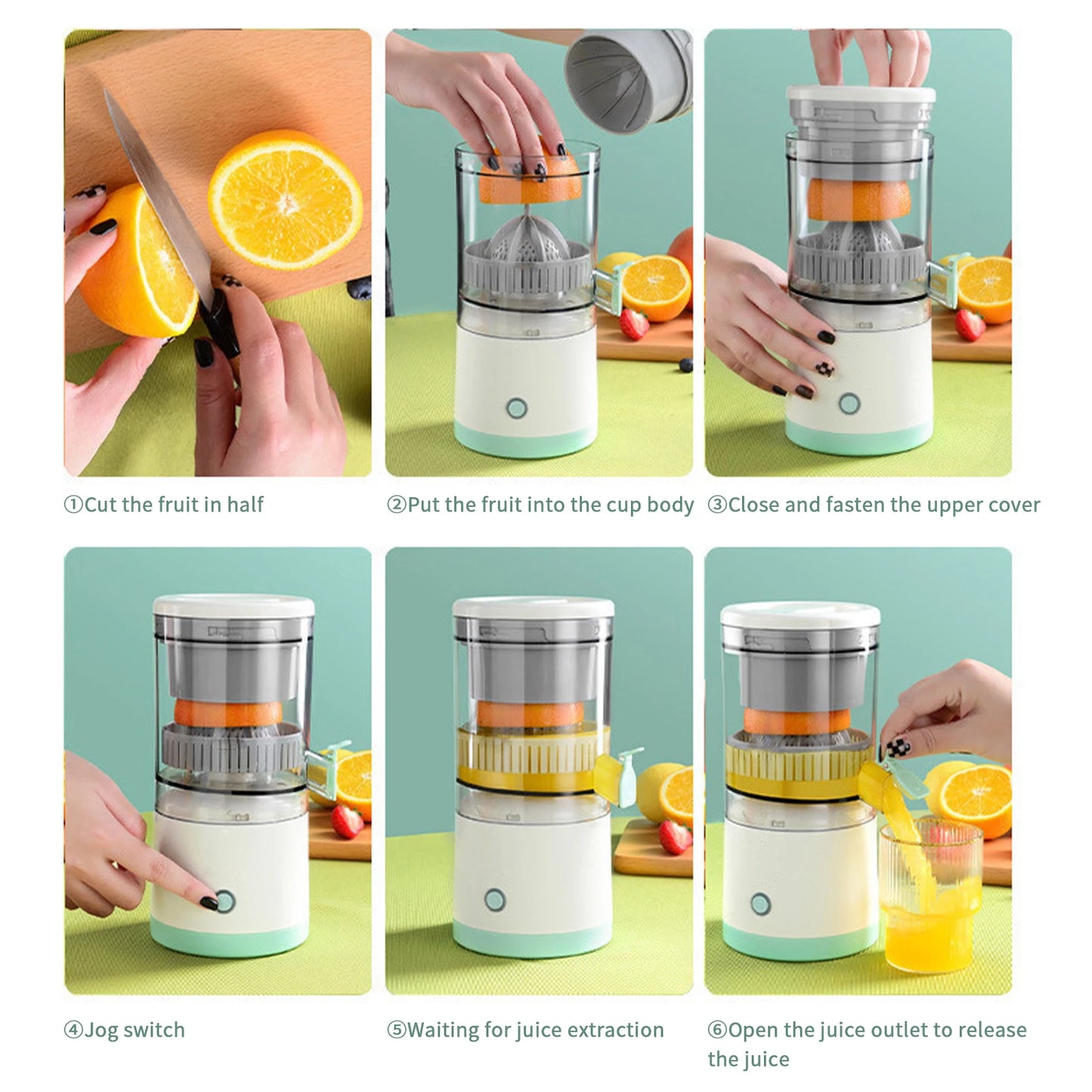 Portable Electric Fruit Juicer Household Blender USB Charger