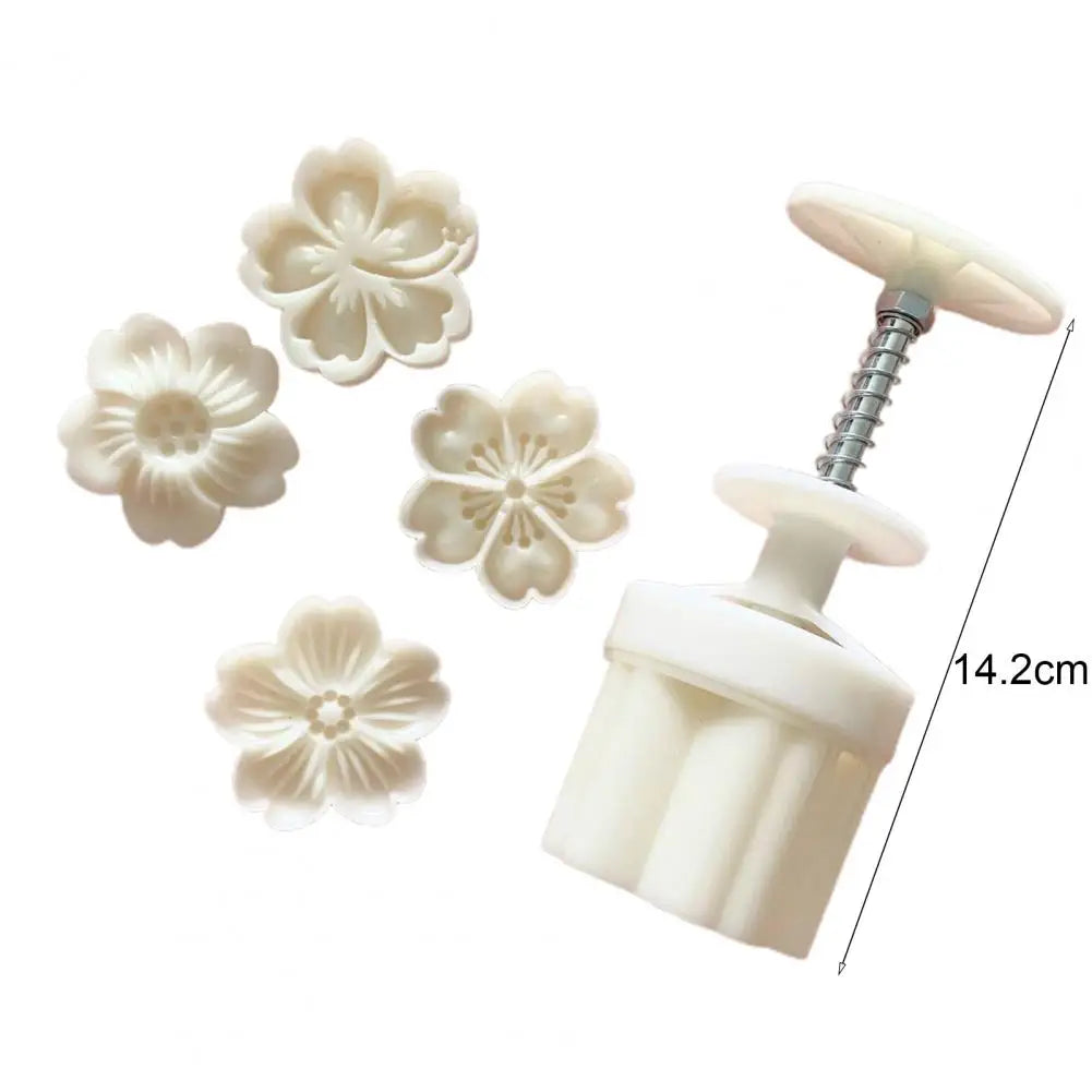 3D Cherry Sakura Blossom Mooncake Mold Set