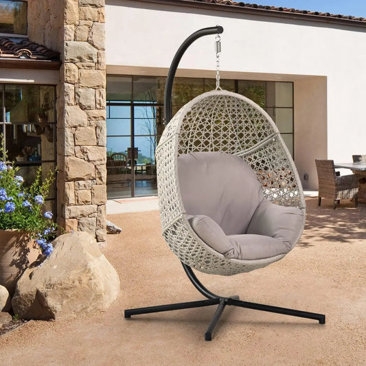 Relax in Style with the Hanging Egg Chair with Stand