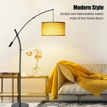 Arc Floor Lamp with Modern Adjustable Swing Arm