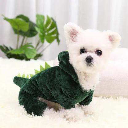 Dinosaur-Themed Pet Hoodie – Cozy & Cute for Dogs and Cats