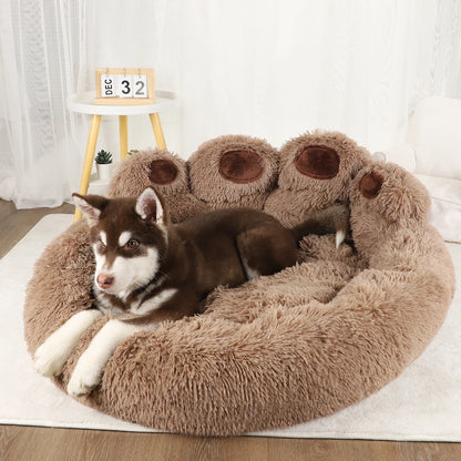 Fluffy Plush Dog Bed – Cozy Cushion for Dogs & Cats