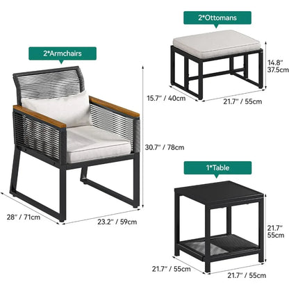 Elevate Your Outdoor Living with the Outdoor Conversation Section Set