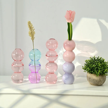 Bubble Glass Flower Vase – A Modern Touch of Elegance for Your Space