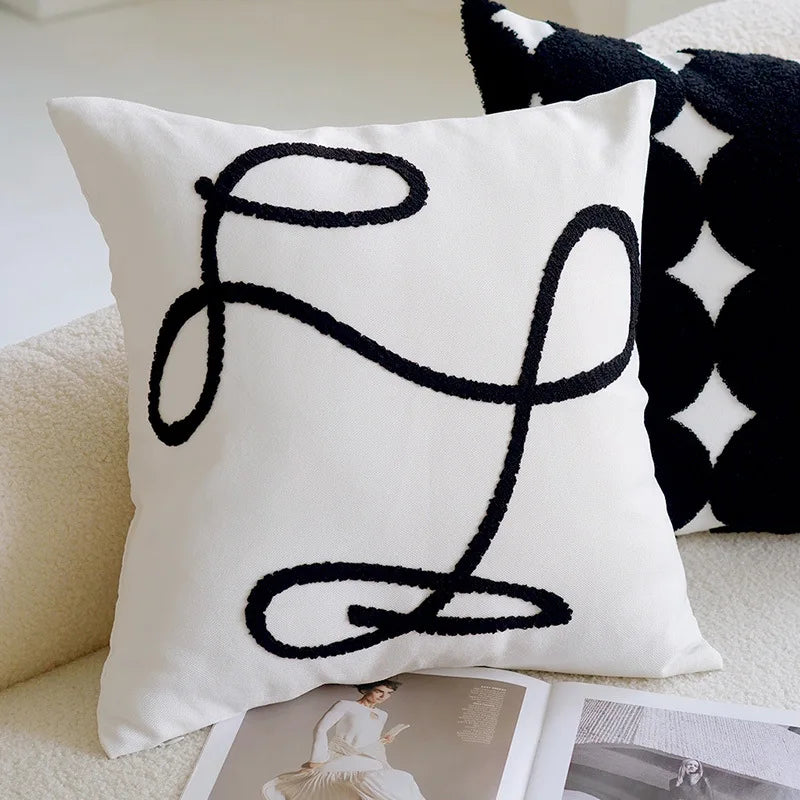 Chic Retro White Knotted Pillow Covers - 9 Unique Styles for a Cozy, Stylish Home