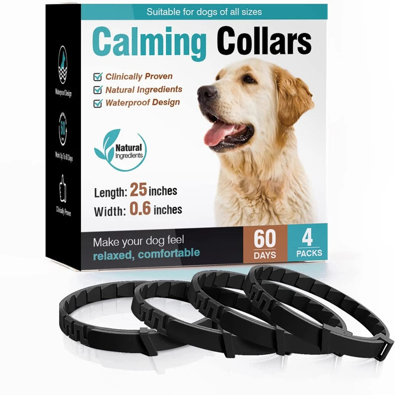 Calming Pheromone Collars - Adjustable Comfortable Anxiety Relief Collar for Pets