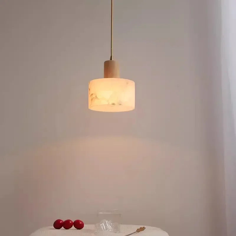 Natural Marble Chandelier – Elegant LED Pendant Light for Your Home