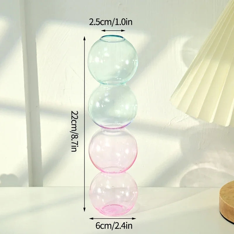 Bubble Glass Flower Vase – A Modern Touch of Elegance for Your Space