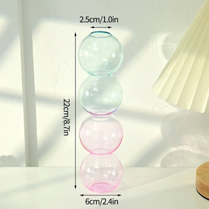 Bubble Glass Flower Vase – A Modern Touch of Elegance for Your Space