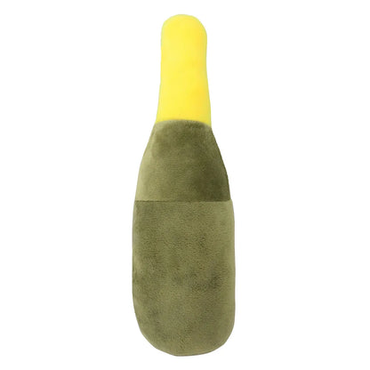 Plush Champagne Bottle Dog Toy: Fun and Fancy for Your Furry Friend