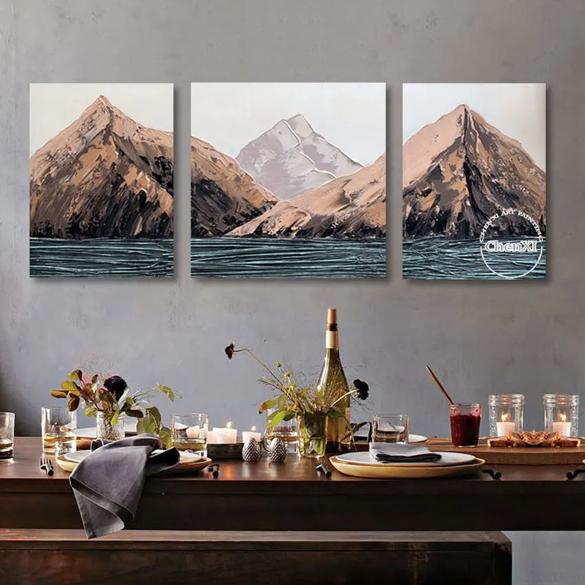 Quality Mountain Artwork Handmade Oil Painting Art On Canvas Large Contemporary For Wedding Unframed Hot Sale Wall Decoration