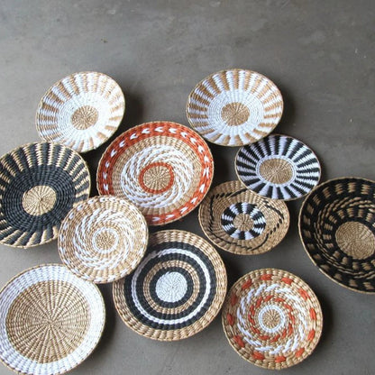 Handwoven Moroccan Wall Hanging Plates