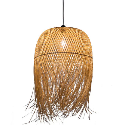 Southeast Asian Hand-Woven Bamboo Chandelier